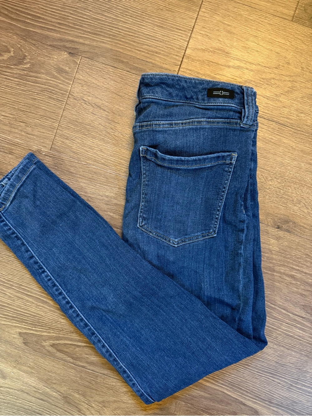 Liverpool Mid-Waisted Blue Denim Stretch Ankle Jeans